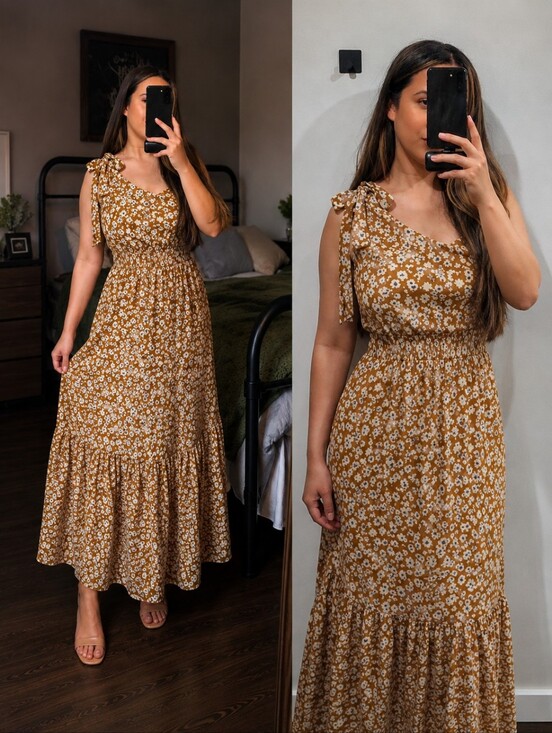 Dresses & Skirts - NEW! FALL FLORAL ONE SHOULDER DRESS SIZE Small